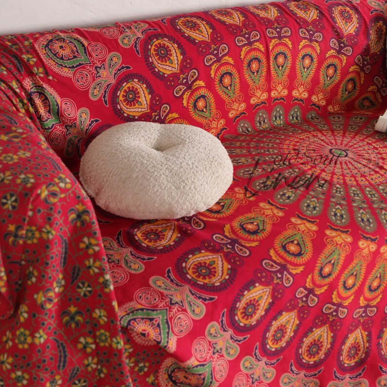 Large sofa tapestry cover for bohemian home styling