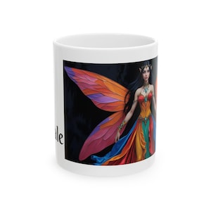 Fairy Dreams Ceramic Mug Rainbow - Enchanting Coffee Cup, Gift for Fairy Lovers, Magical Decor, Birthday Gift, Tea Time