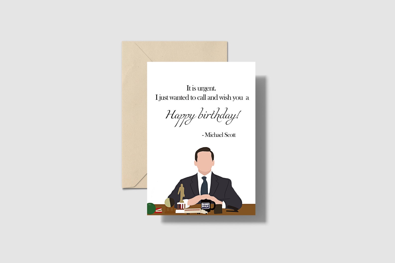 Happy Birthday Michael Scott Birthday Card the Office - Etsy