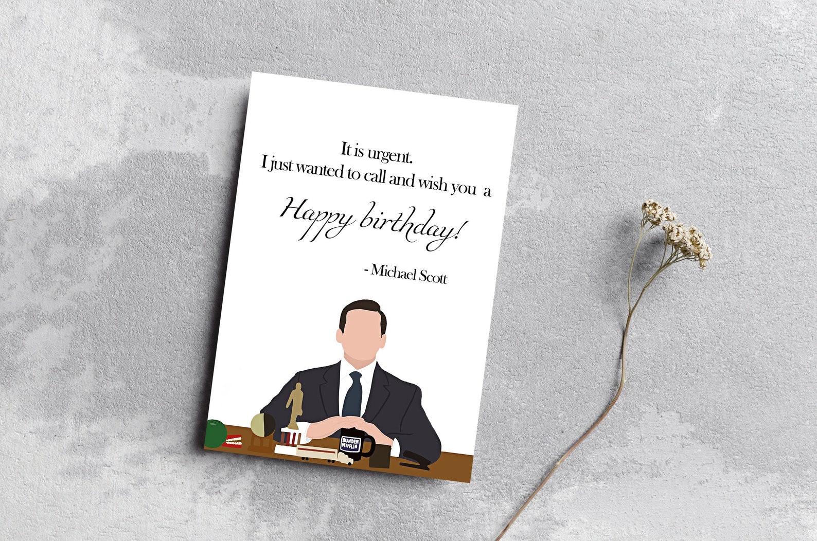 Happy Birthday Michael Scott Birthday Card the Office - Etsy