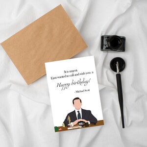 Happy Birthday Michael Scott Birthday Card the Office - Etsy