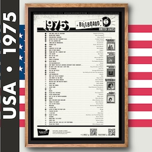 Birthday Billboard Poster • 1975 • USA • The Official Top 50 Hit-Parade Poster !