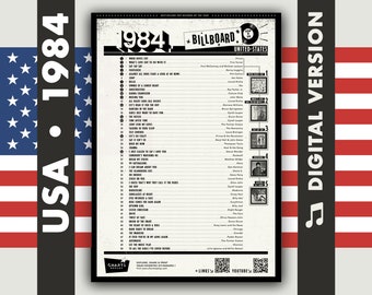 1984 • USA Billboard • L'affiche officielle du Top 50 Hit-Parade ! (Version numérique)