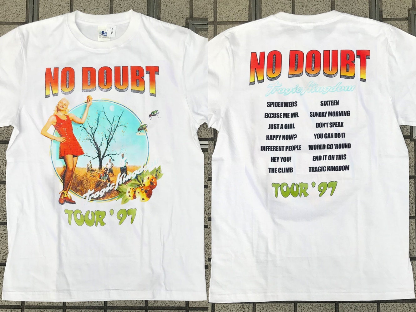 No Doubt Tragic Kingdom Tour '97 T-Shirt, No Doubt Tour 1997 T-Shirt
