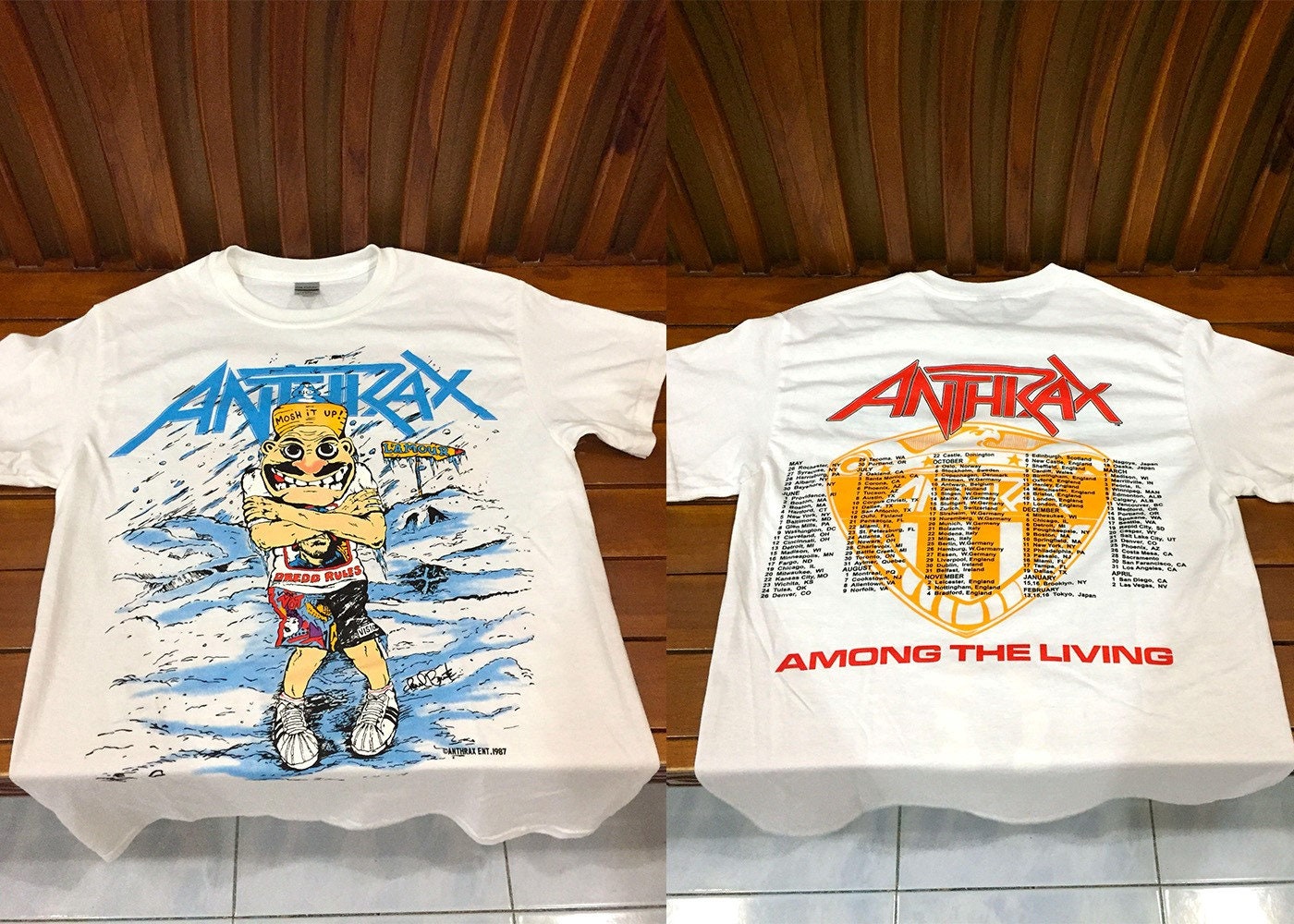 限定数のみ 90s anthrax 総柄 バンドtシャツ 激レア ヴィンテージ