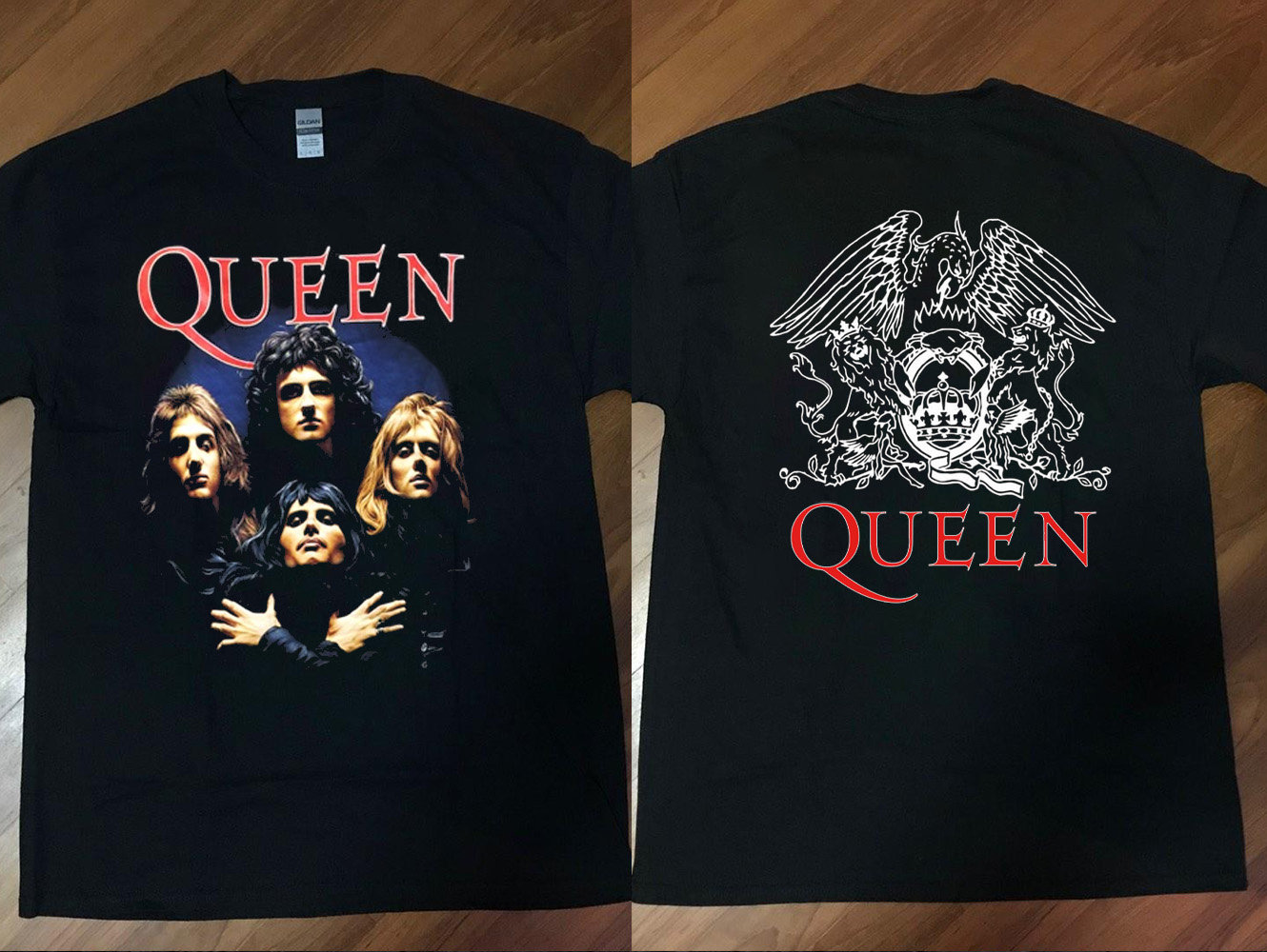 Discover Vtg 90s Queen Band T-Shirt, The Queen Crest Logo T-Shirt, Queen Shirt