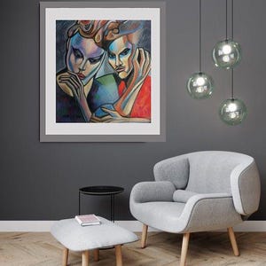Woman and Man - Giclée Print On Paper