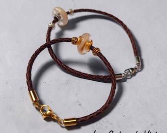 Bijou personnalisable mèche de cheveux - bijou souvenir - bracelet cuir personnalisable - bijou cheveux - enfant bébé Best seller