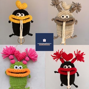 Crochet Car Key Case, Sausage Mouth Key Case, Big Mouth Key Case, Handmade Car Key Case, Woven Car Key Case, Crochet Drawstring Key