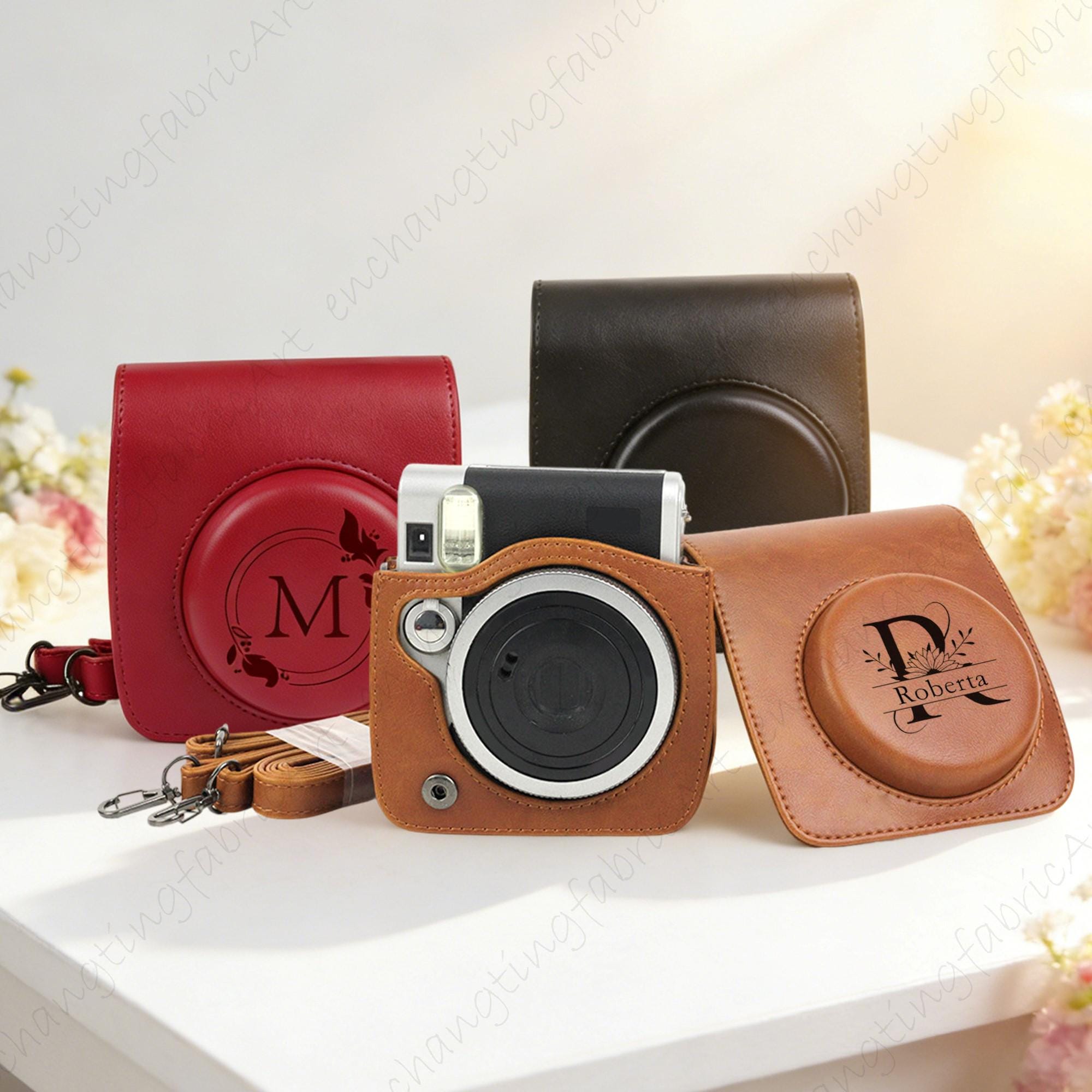 Personalized Solid Fujifilm Mini 90 Camera Case,PU Leather Protective Case,Retro Color Camera Case,Customized Holiday Gift,Birthday Gift