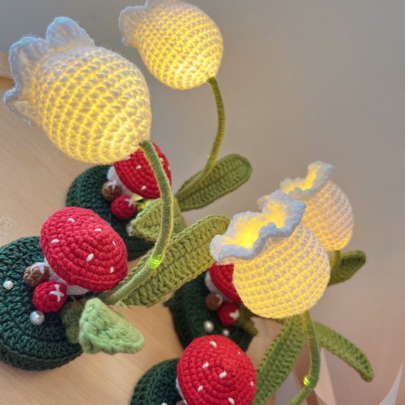 Crochet Christmas Light Flowers