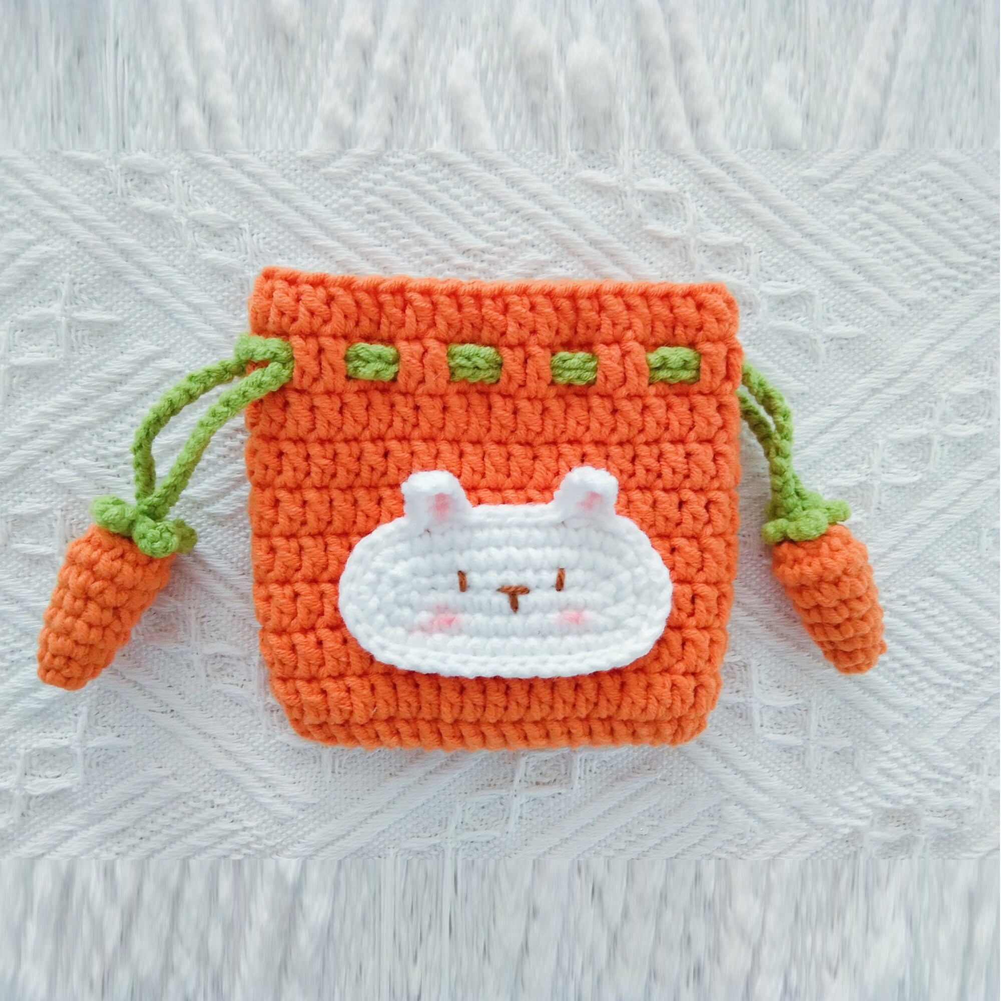Cute Tangerine Shaped Small Storage Bag, Crochet Drawstring Bags, Mini Handwoven Cotton Handbag, Coin Purse Pouch, Orange Knitting Change Wallet
