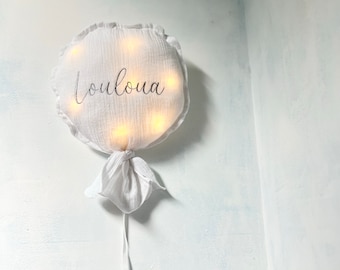 Ballon mural lumineux, veilleuse à personnaliser, coussin lumineux, chambre bébé