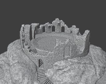 Ruined Acient Watchtower STL Wargaming Fortress 28mm