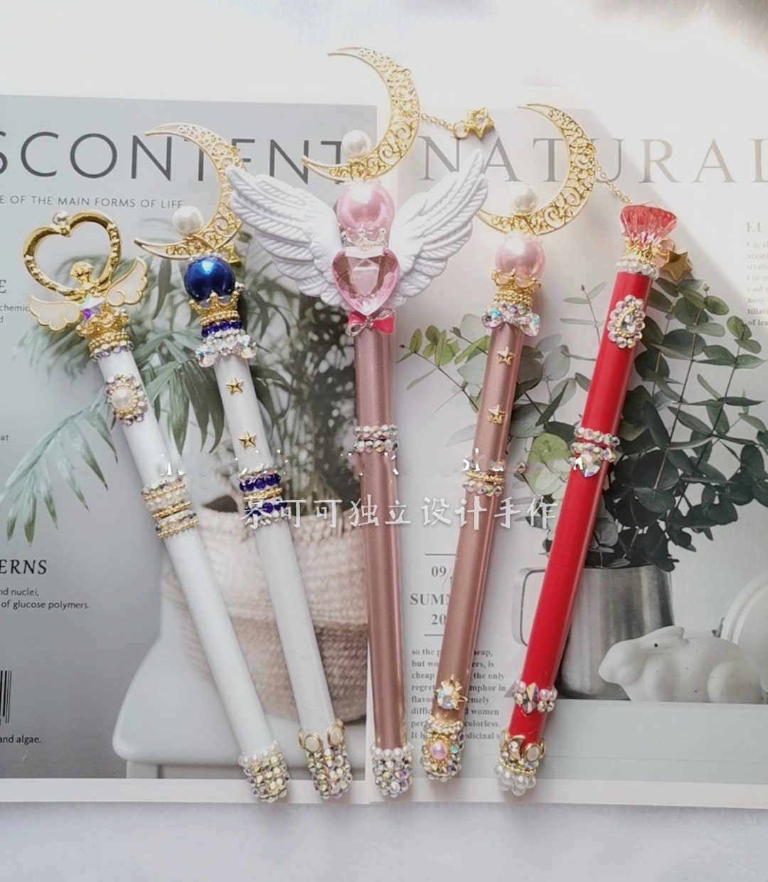 Sailor Moon Theme Gel Pen Star & Moon Style Limited Edition Hand Made