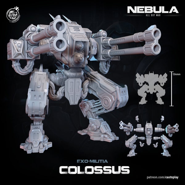 Cast'n play – Nebula / Exo militia - figurine résine – Exo Colossus