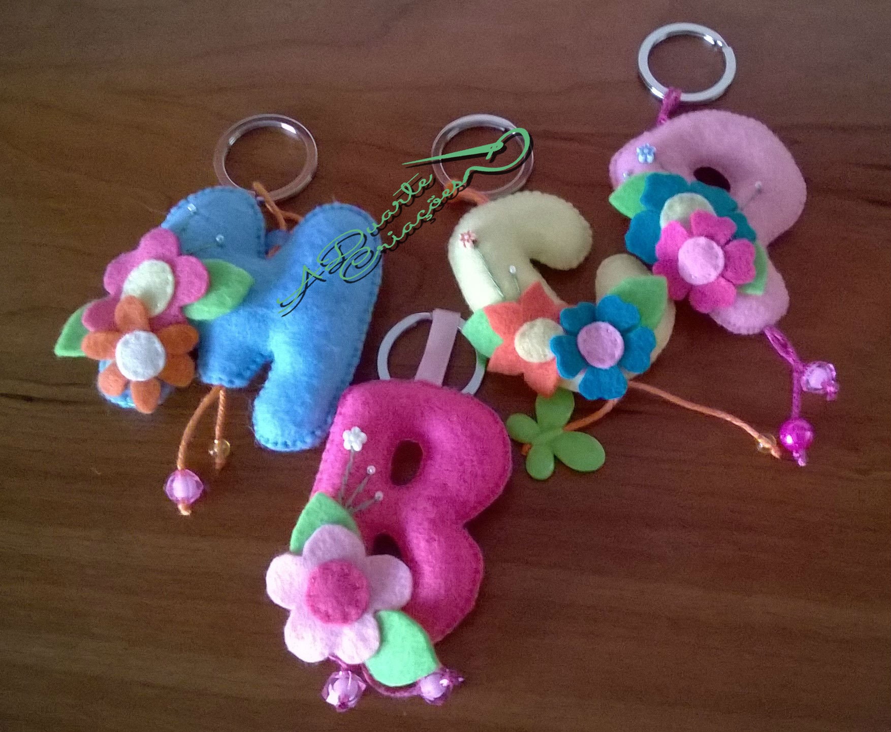 Felt name best sale keychain