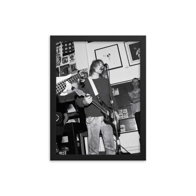 Nirvana Poster Kurt Cobain Poster Kurt Cobain Nirvana Wall Etsy