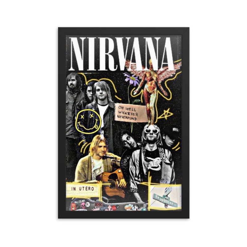 Nirvana Poster Nirvana Grunge Poster Rock Poster Rock Etsy
