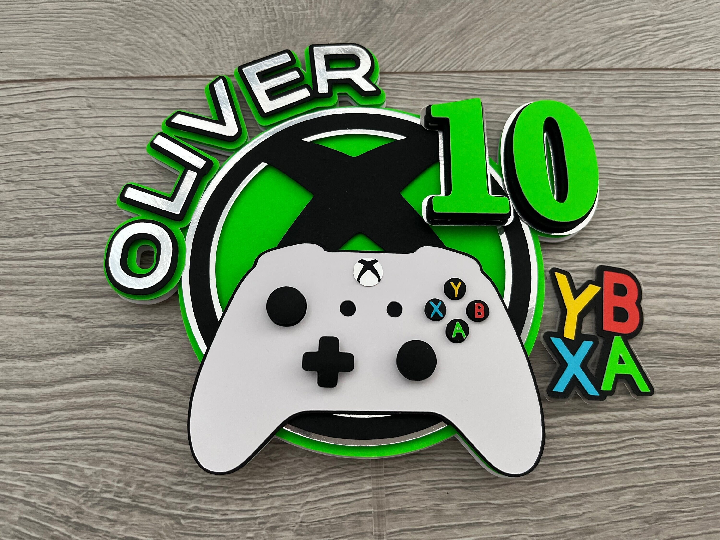 Personalised Xbox Cake Topper Gamer Cake Topper Gaming Etsy UK