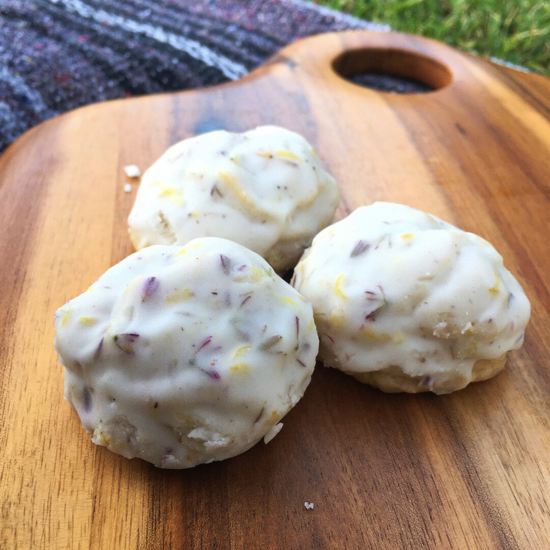 Half Dozen Split FLV Tea Cakes Gourmet Glaze Lemon Lavender Lemon Rose