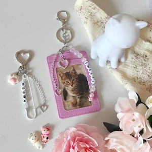 Custom Pet Keychain - Personalized Photo Holder - Gift For Dog & Cat Lovers -