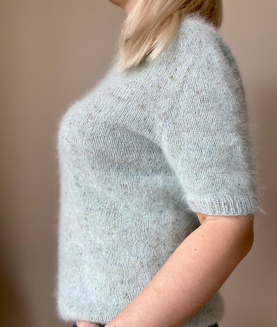 White Angora Sweater Elegant Fashion Fluffy Sweater Angora Fur