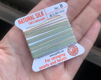 GRIFFIN Hand Dyed Griffin Silk Cord: Muted Mix Beading Thread