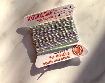 GRIFFIN GRIFFIN Peacock Green Silk Cord: Hand Dyed Beading Thread