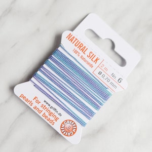 GRIFFIN Silk Cord in PEACOCK BLUE, Griffin silk, griffin silk cord, rainbow thread, silk cord, silk beading thread, silk rainbow thread
