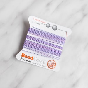 GRIFFIN Silk Cord in LILAC MIX, Griffin silk, griffin silk cord, rainbow thread, silk cord, silk beading thread, silk rainbow thread