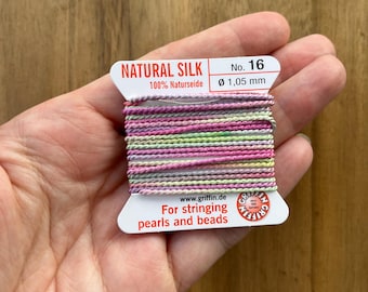 GRIFFIN GRIFFIN Hand Dyed Bright Rainbow Silk Thread: Beading & Knotting Cord