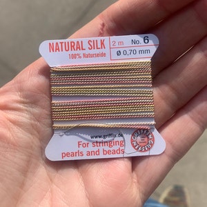 GRIFFIN Silk Cord in FALL RAINBOW, Griffin silk, griffin silk cord, rainbow thread, silk cord, silk beading thread, silk rainbow thread