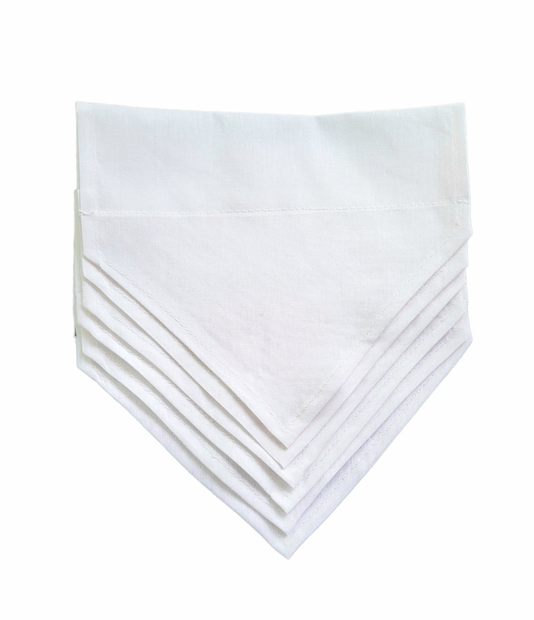 6 X Blank Dog BANDANAS White Poly Cotton All Medium Size for