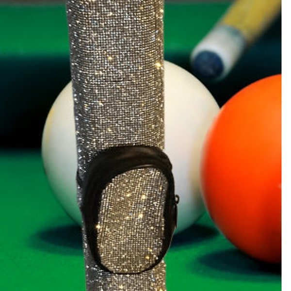 Custom Rhinestone Pool Billiard cue case 1x1 be the center of attention at the pool hall. 4 available ready to ship out to you.