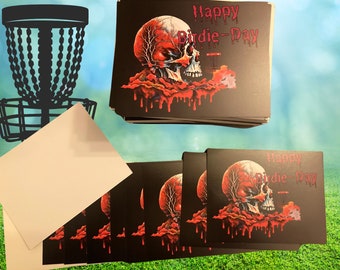 Happy Birdie -Day Disc Golf Birthday Cards 10 pack