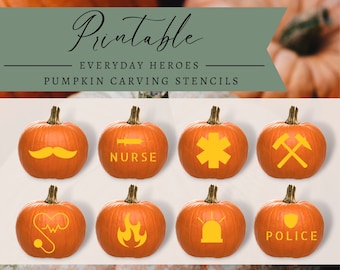 Pumpkin Carving Patterns, Pumpkin Carving Stencil, Jack-o-Lantern Stencil, Printable Pumpkin Carving Template, Pumpkin Carving Template