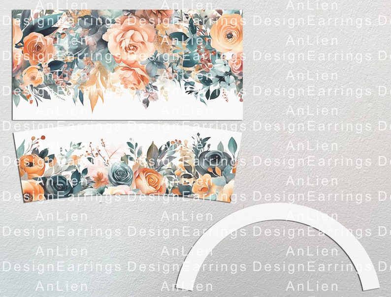 Floral 40oz Quencher Tumbler Wrap Seamless PNG Tumbler Design ...