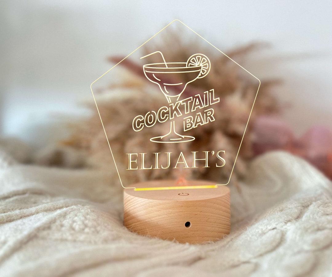 Personalised Cocktail Bar Sign Garden Bar Sign Custom Bar Etsy