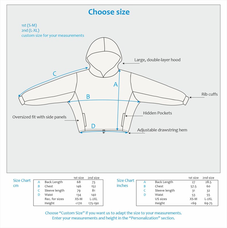 Oversized Cotton Fleece Hoodie IJ: 10 Colors, Women's, Drawstring Hem, Side Panels, XS-3XL image 18