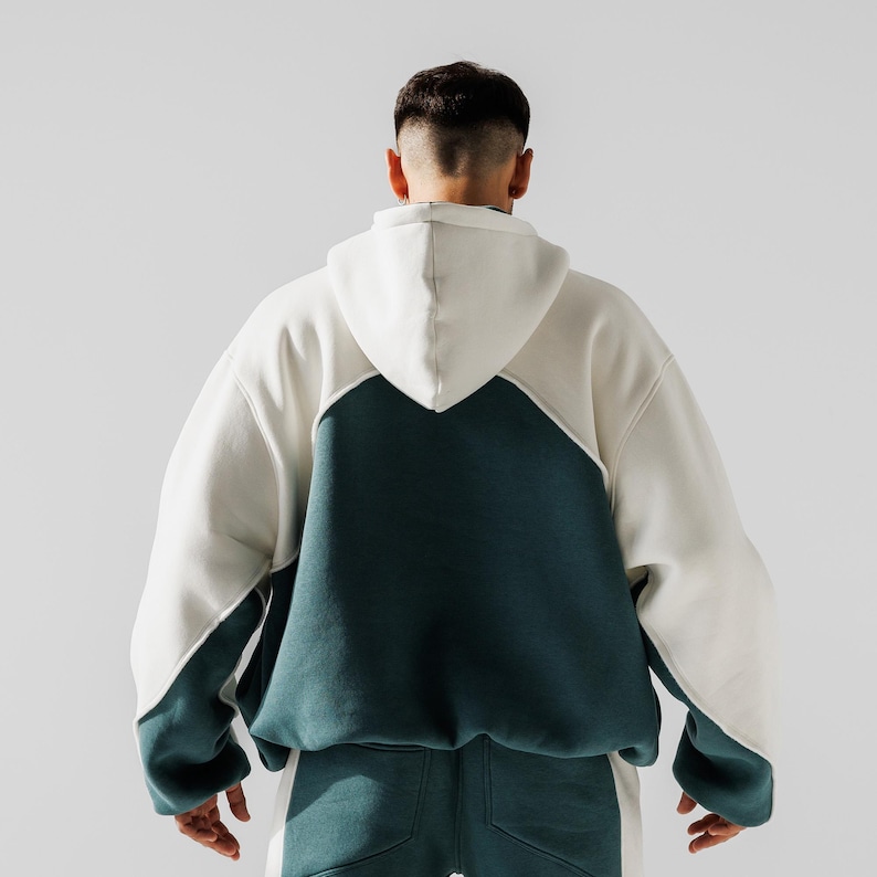 Hoodie Sewing Pattern PDF S-M size for Men: Double-Layer, Oversized, Crop, Unisex (Digital download) image 10