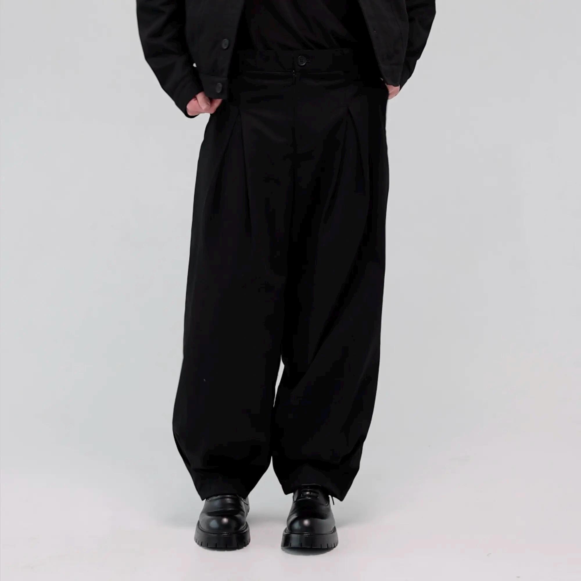 BELVET 完売品Pleated Wide-Leg Baggy Pants カテゴリー 【公式通販】