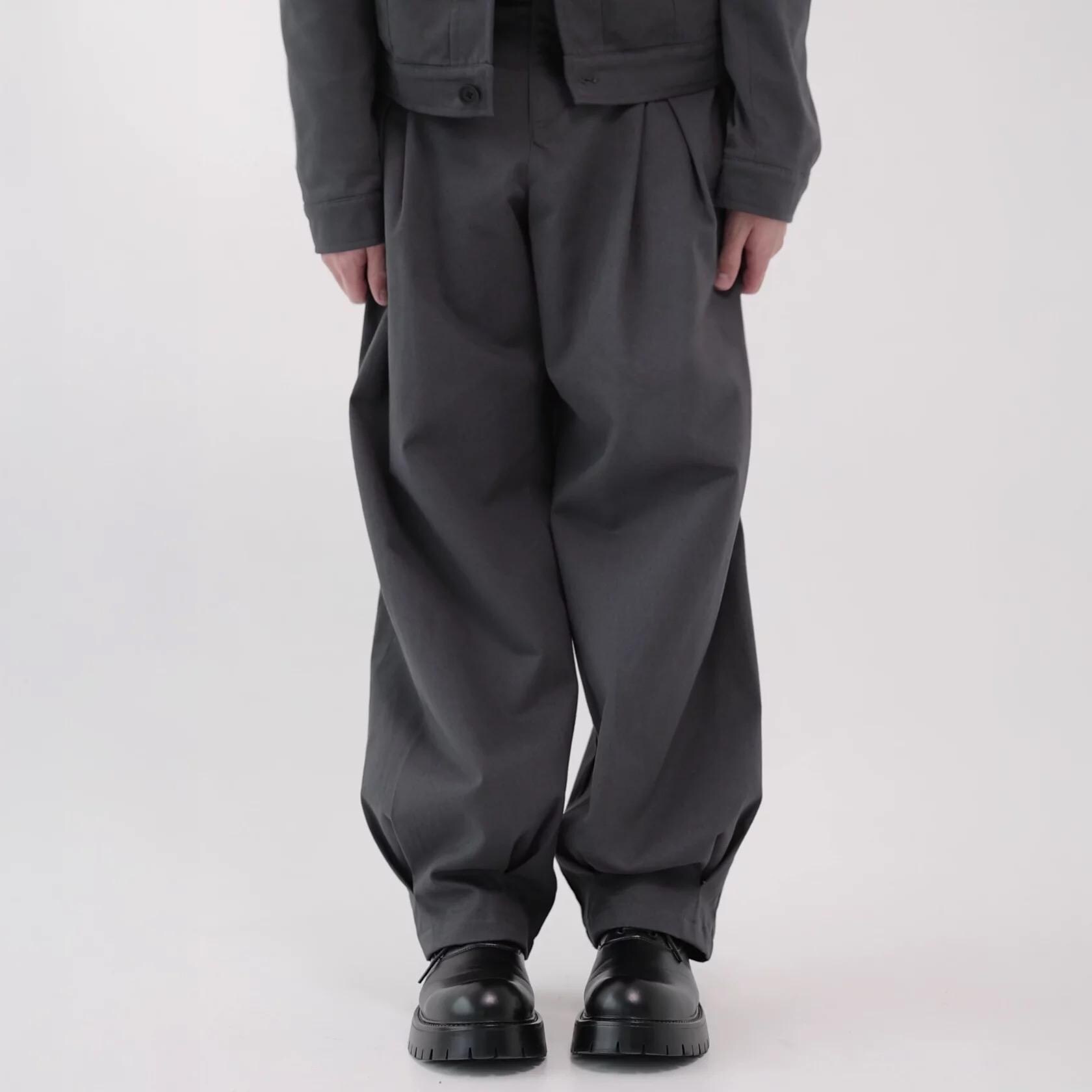 Wide-leg Cotton Box Pleated Pants – Mens Baggy Trousers - Etsy