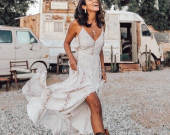 Snakeskin print boho dress