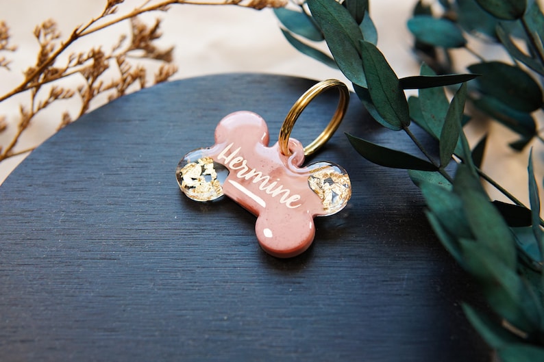 Médaille pour chien personnalisée 'Bloom' Pendentif en résine synthétique/résine Idée cadeau pour les amoureux des animaux image 7