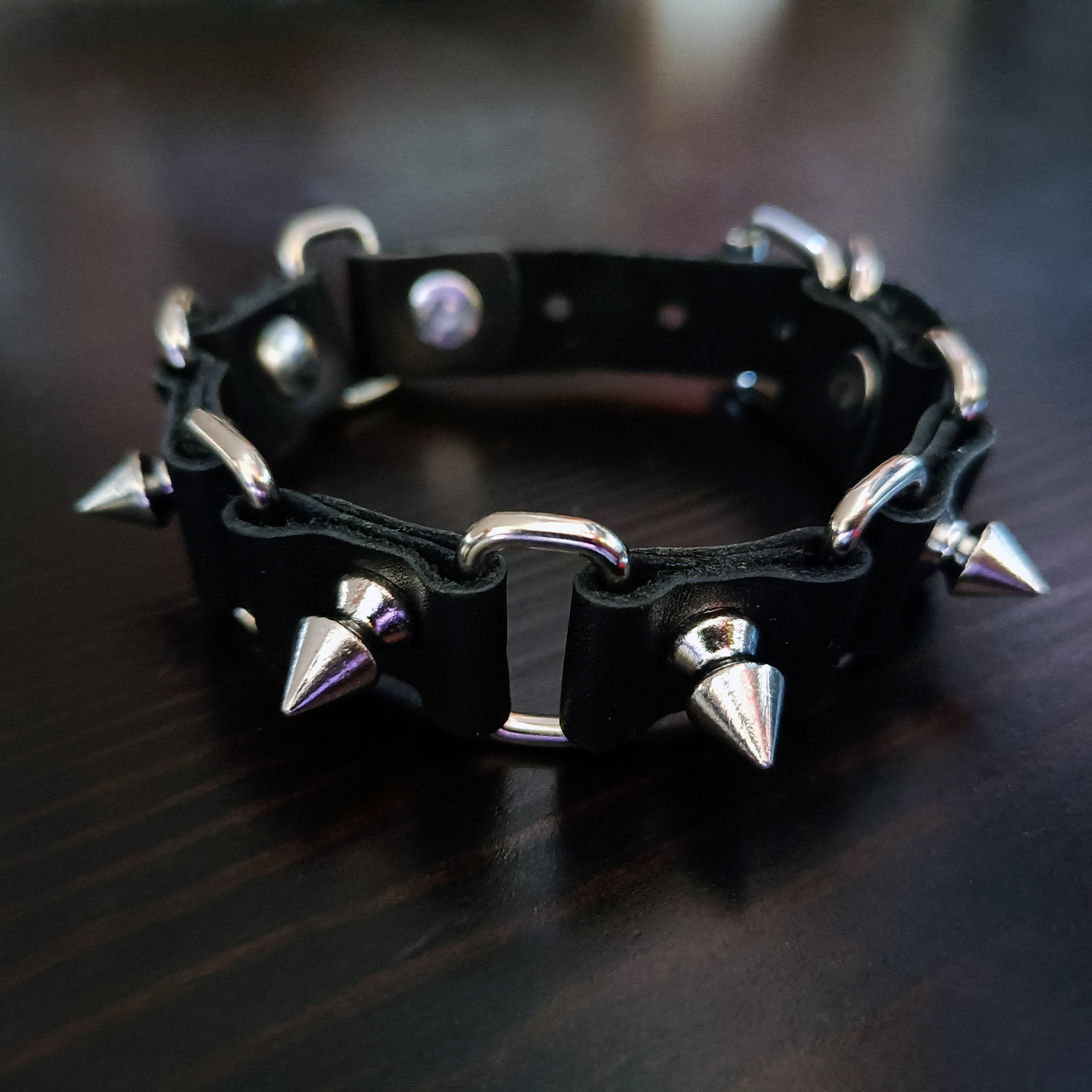 Punk Leather Bracelets - Etsy Canada