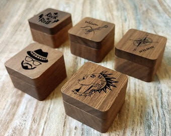Engraved Wooden Guitar Pick Box, Personalized Pick with Holder, Custom Guitar Pick, Gift for Guitar Lover, Dad, Anniversary Christmas Gift