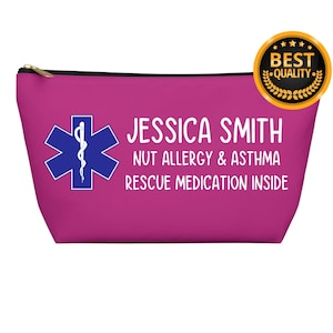 Nuss Allergie und Asthma Rettungstasche Personalisierte medizinische Alarm Tasche