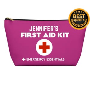 First Aid Kit Pouch , Jennifer&#39;s Emergency Essentials Bag , Medical Supply Organizer , Emergency Meds Pouch
