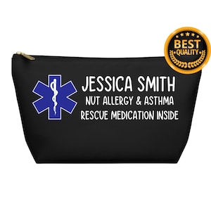 Nuss Allergie und Asthma Rettungstasche Personalisierte medizinische Alarm Tasche